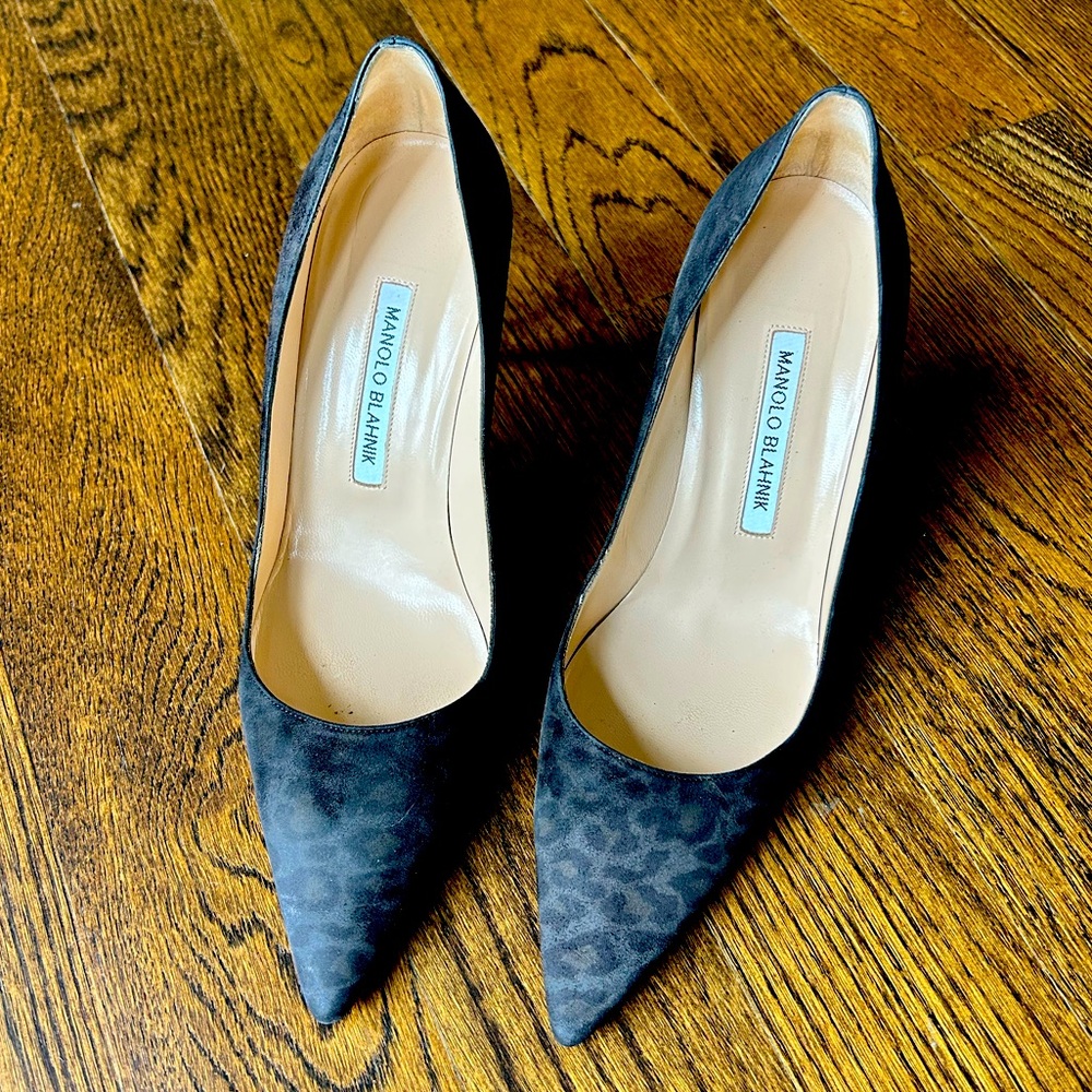 Manolo Blahnik 90mm Heels with Textured Design